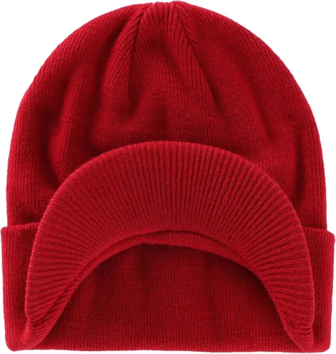 Vista 38 de Home Prefer - Gorro de invierno para hombre con visera, cálida y doble punto.