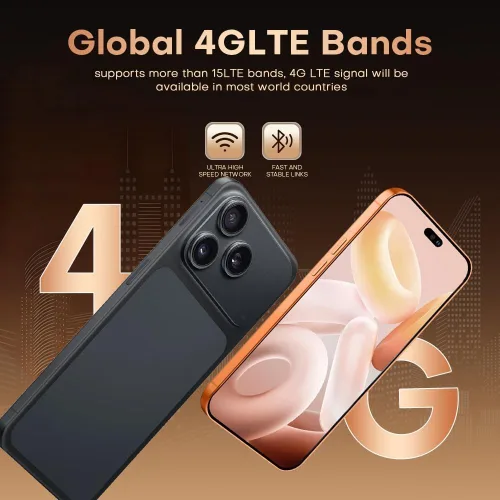 Vista 7 de Desbloquear teléfono, compatible con red 4G, teléfono Android, pantalla de 6.6 pulgadas, 3 GB de RAM+16 GB ROM/TF 256 GB, tarjetas SIM duales Negro