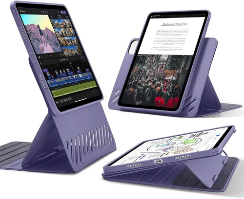 Vista 10 de ESR Funda para iPad Pro de 11 pulgadas (2022/2021/2020/2018, 4.ª/3.ª/2.ª/1.ª generación), cubierta magnética desmontable, soporte ajustable