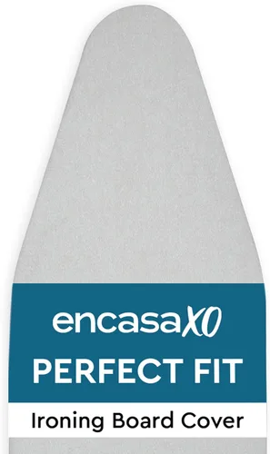 Vista 29 de Encasa XO Funda para tabla de planchar y almohadilla 42"x14" - Acolchado grueso de fieltro de 3mm, ajuste con cordón y bloqueo, fácil de colocar