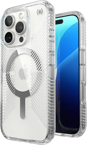 Vista 12 de Speck Funda transparente para iPhone 14 y iPhone 13 - Protección contra caídas, resistente a arañazos y anti-amarillamiento, funda de doble capa