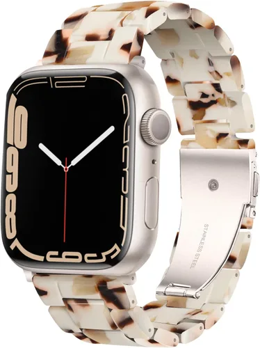 Vista 19 de HOPO Compatible With Apple Watch Band Thin Lightweight Resin Strap Bracelet Fashion Wristband Replacement For iWatch Bands Series Ultra 11 10 9 8 7