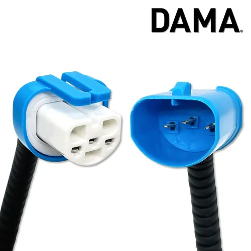 Vista 4 de DAMA 9004 a 9007 Adaptador de enchufe de bombilla Conector de extensión de arnés de cables para bombillas LED y halógenas Coleta de cerámica