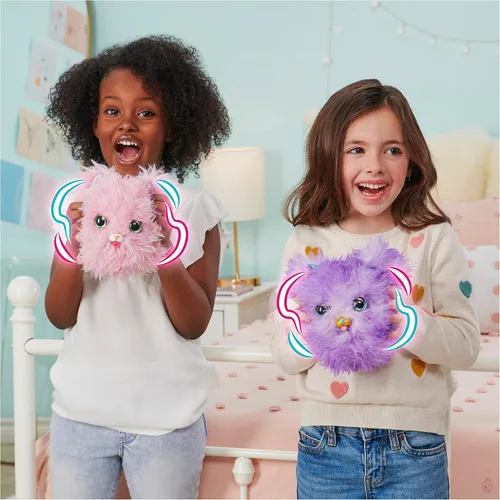 Vista 7 de WHAT THE FLUFF?, Purr 'n Fluff, juguete interactivo sorpresa con más de 100 sonidos y reacciones, juguetes para niños para niñas de 5 años