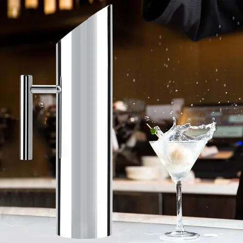Vista 9 de Jarra de agua de acero inoxidable, elegante servidor de vertido de guardia de hielo para el hogar hotel plateado 2L 1 paquete