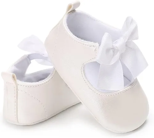 Vista 3 de Zapatos planos de ballet Mary Jane para bebés y niñas pequeñas, vestido de princesa para cuna