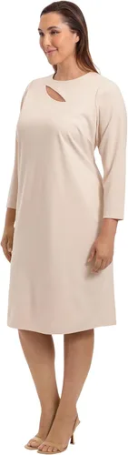 Vista 6 de Maggy London Vestido de manga larga para mujer, cuello con abertura en la boca, tubo de crepé, oficina, trabajo, evento, invitada de boda