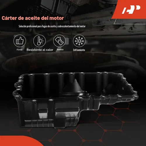 Vista 3 de A-Premium Cárter de aceite del motor con tapón de drenaje compatible