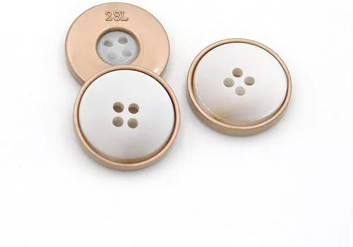Vista 19 de Botones de costura con 4 agujeros, botones metálicos para uniforme de saco (B#0.757 in)