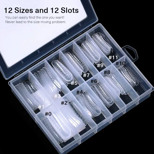 Vista 5 de MODELONES Gel de extensión de poli con forma de uñas duales, 120 unidades, uñas de ataúd transparentes, puntas de uñas de bailarina