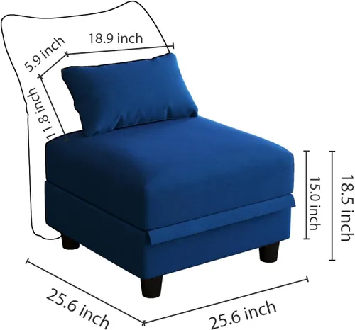 Vista 2 de LLappuil - Sofá seccional convertible sobredimensionado en forma de U, modular, con almacenamiento, fácil de limpiar, de 8 asientos, de terciopelo