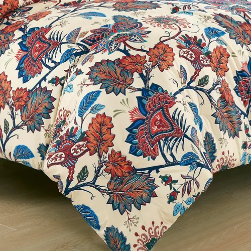 Vista 6 de Chezmoi Collection Azura Juego de Edredón Floral de 2 Piezas Tamaño Individual - Juego de Ropa de Cama de Microfibra Estampada Ligera Multicolor
