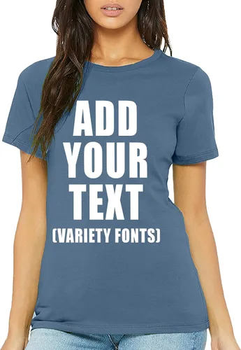 Vista 2 de Camisetas personalizadas para hombres y mujeres, añade tu texto, camiseta de algodón unisex personalizada