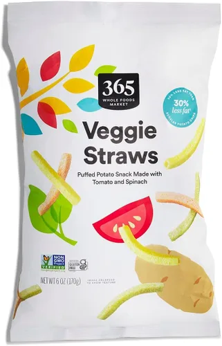 Vista 9 de 365 by Whole Foods Market, Original Veggie Straws, 6 onzas (paquete de 2)