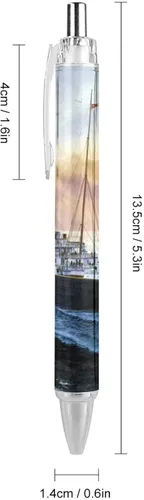 Vista 2 de Retro Titanic Famous Old Historic - Bolígrafo retráctil de tinta azul, bolígrafo de trabajo para hombres y mujeres, 4
