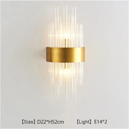 Vista 2 de Lámparas de pared modernas aplique de pared para interiores, escalera LED de cristal, lámpara de sala de estar, dormitorio, lámpara industrial retro