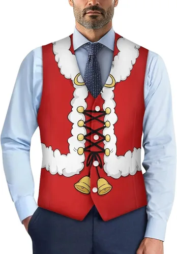 Vista 10 de TODIYADDU Single Breasted Sleeveless Vest for Men Tuxedo Vest Mushroom