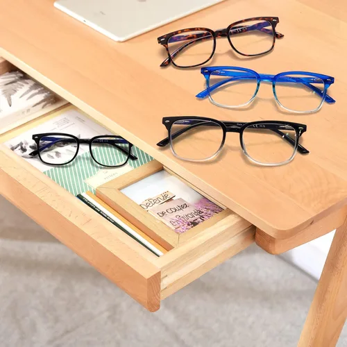 Vista 7 de Paquete de 5 lentes de lectura con bloqueo de luz azul para mujeres, lectores de computadora con bisagra de resorte