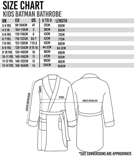 Vista 7 de DC Comics Batman Dressing Gown Boys Kids Grey Dark Knight Pjs Bathrobe