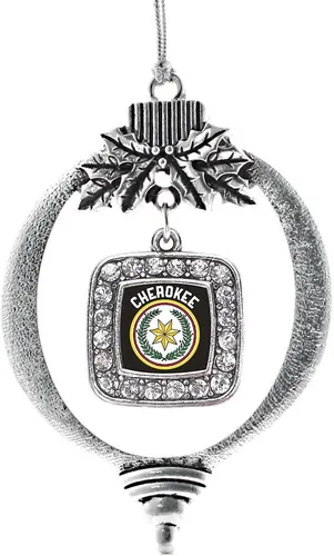 Vista 35 de Inspired Silver - Adorno con dije de reina de rodillo - Adornos navideños cuadrados de plata con joyas de circonita cúbica