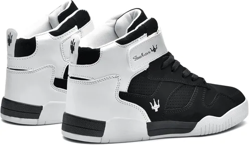 Vista 3 de KUXIE - Zapatos de piel,a la moda de corte alto para hombres, tenis casuales, para exteriores, entrenamiento