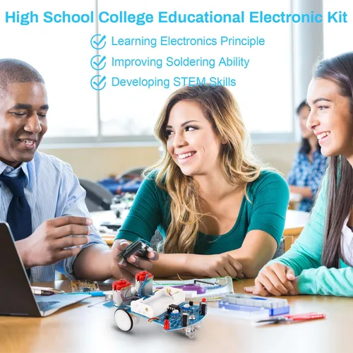 Vista 5 de WHDTS kit de manualidades para construir auto de monitoreo inteligente D2-5, para competencias escolares.