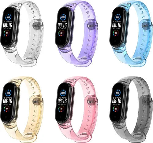 Vista 4 de Senter Correa de repuesto de silicona suave para Xiaomi Mi Band 5 / Mi Band 6 Smart Watch