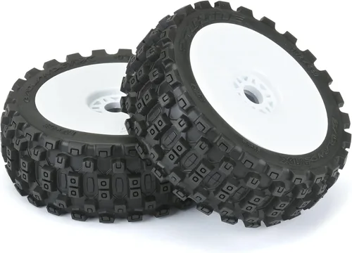 Vista 3 de Pro-Line Racing Badlands MX M2 18 Buggy MTD White Wheels F/R PRO906731 RC Neumático