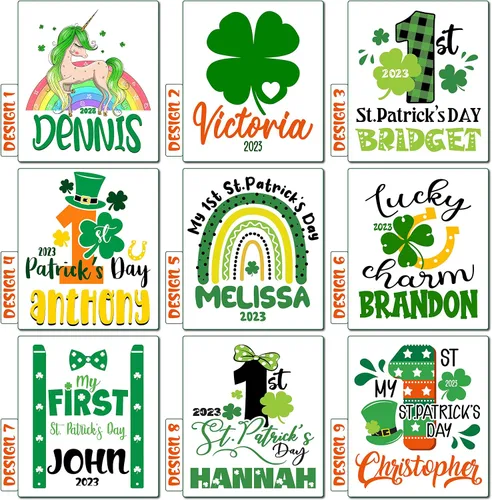 Vista 2 de Body personalizado para bebé con nombre Diseño 9 Regalo personalizado para el día de San Patricio para niña, niño, body de manga corta Bebe