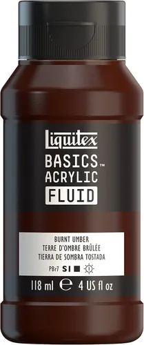 Vista 48 de Liquitex BASICS - Pintura acrílica fluida, botella de 4 onzas, tono permanente carmesí lizarina Super Versatile, Fine Art Pigments; Fluid