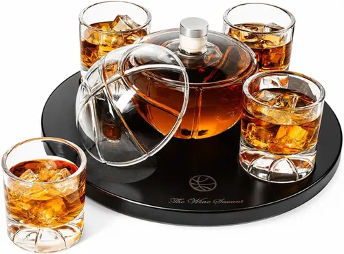 Vista 12 de Regalos de béisbol para hombres, juegos de decantador de whisky para hombres, juego de decantador de bate de béisbol de 20 onzas con 2 vasos, regalo
