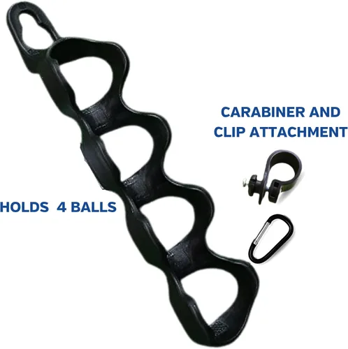 Vista 4 de Soporte para pelotas de golf: capacidad para 4 pelotas de golf, fácil fijación a bolsa o carrito, accesorios de regalo para hombres y mujeres