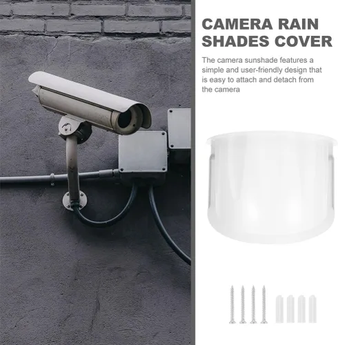 Vista 4 de UKCOCO Funda universal para cámara de exteriores, 2 unidades, protección de lluvia y sol, para domo de puerta al aire libre, S340, parpadeo (blanco)