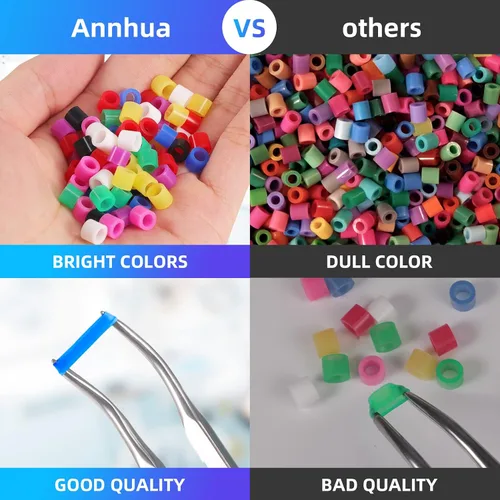 Vista 9 de Annhua Anillos de código de color para instrumentos dentales, anillos de código de color dental de silicona elástica para identificación