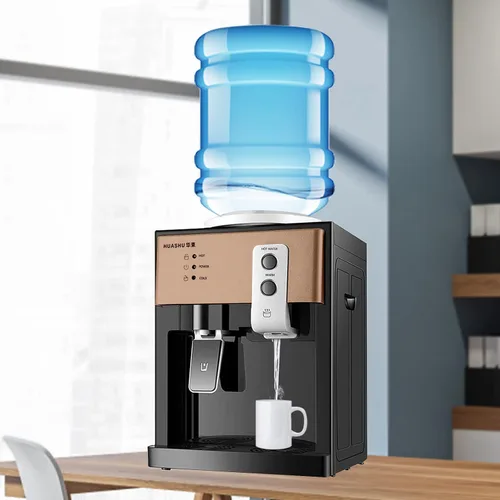 Vista 7 de Dispensador de agua fría y caliente independiente, dispensador de agua de 75 a 550 W, mini refrigeración pequeña de escritorio de bebida automática