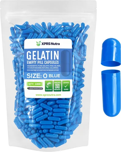 Vista 19 de XPRS Nutra Size 0 Empty Capsules - 100 Count Empty Gelatin Capsules - Pills DIY Capsule Filling - Pure Bovine Pill Gel Caps for Do-It-Yourself
