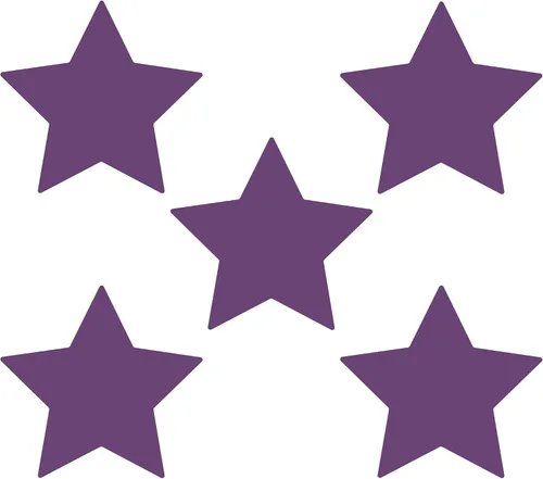 Vista 17 de LiteMark Calcomanías de vinilo mate extraíbles con diseño de estrella Blanco