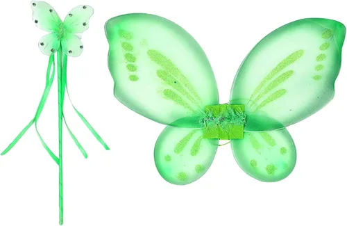 Vista 6 de Disfraz de hada para niñas, vestido de tutú de hada, alas de mariposa, disfraz de cosplay, 4 piezas para Halloween, Navidad