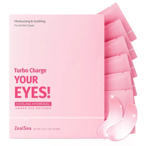 Vista 7 de ZealSea - 8 pares de mascarillas para debajo de los ojos para ojeras y ojos hinchados - Parches hidratantes para ojos, parches de gel para ojos