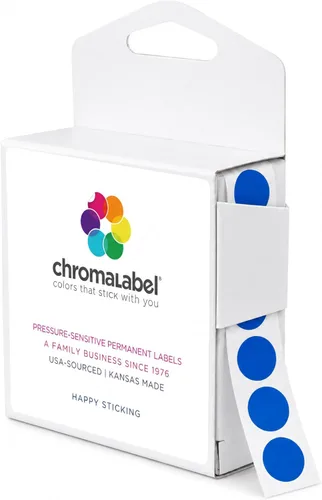 Vista 29 de ChromaLabel Kit de puntos verdes y rojos con código de color permanente de 1/2 pulgada, 2 cajas, 1000/caja