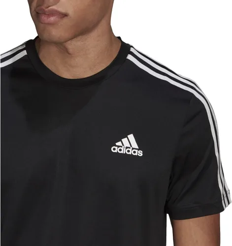 Vista 7 de adidas Aeroready - Camiseta de 3 rayas para hombre, Negro