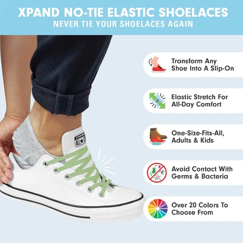 Vista 2 de Xpand Sistema de cordones sin ataduras con cordones elásticos, talla única para todos los zapatos de adultos y niños