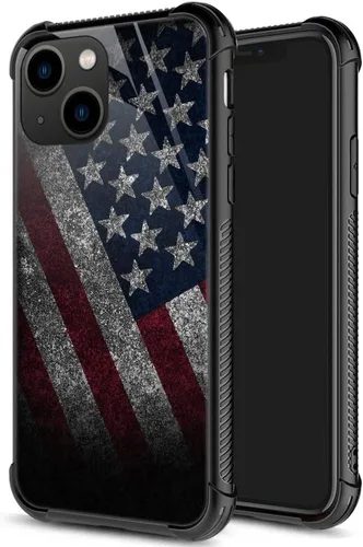 Vista 58 de ZHEGAILIAN Funda para iPhone 14 Pro, protección de grado militar, esquinas a prueba de golpes, funda antiarañazos para iPhone 14 Pro, bandera vieja