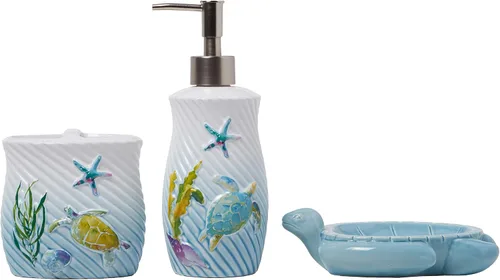 Vista 2 de SKL Home by Saturday Knight Ltd. Acuarela Ocean Lotion/Dispensador de jabón, multicolor