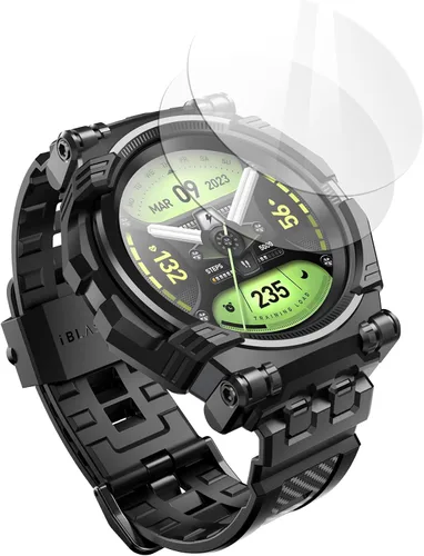 Vista 8 de i-Blason - Protector de pantalla para Samsung Galaxy Watch 6/5/4Band 1.732 in, 2 protectores de pantalla, color negro