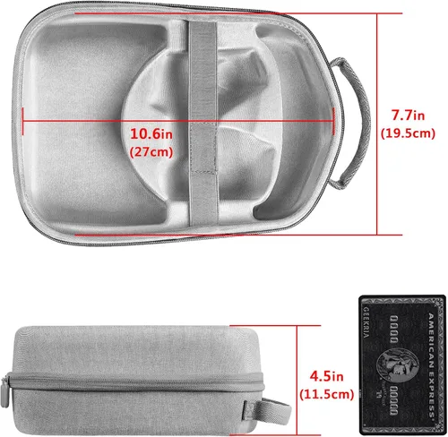Vista 4 de Geekria Shield - Funda de transporte de viaje compatible con Oculus Quest 2 Quest 3 VR accesorios de auriculares y controladores para juegos, bolsa