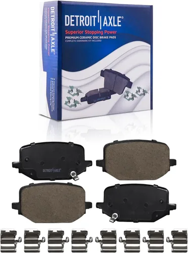 Vista 4 de Detroit Axle - Kit de freno trasero para Ford Explorer 2020-2025 2024-2025 Rotores de freno de disco Mustang Pastillas de freno de cerámica