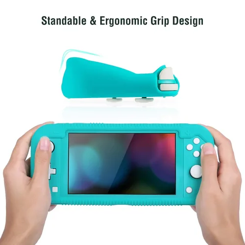 Vista 3 de Teyomi Protective Case Compatible with Nintendo Switch Lite, Silicone Protective Cover for Nintendo Switch Lite with Tempered Glass Screen