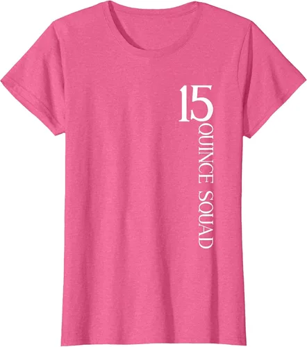 Vista 88 de Quince Squad Quinceanera 15th Birthday - Camiseta de quinceañera para niñas Asphalt Grey