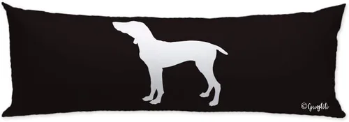 Vista 16 de Funda de almohada con silueta de galgo italiano, color blanco, con cremallera, para decoración del hogar, sofá, cama, 20 x 54 pulgadas 10